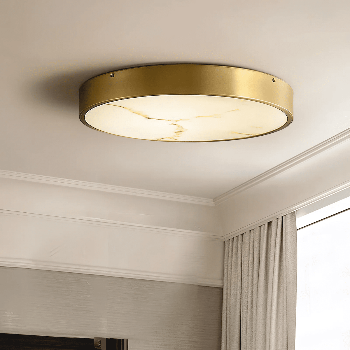 Calista albasten plafondlamp