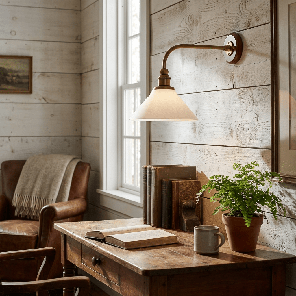 Ardent wandlamp met gebogen arm