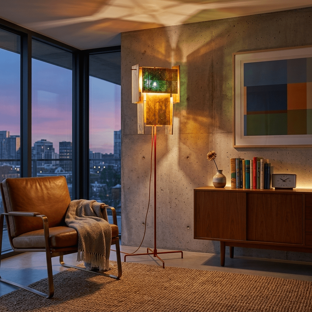Marcelline vloerlamp in goudkleurige afwerking