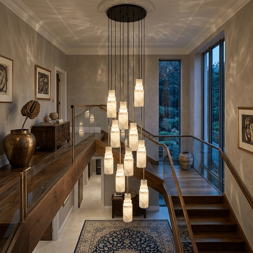 Eirelira albasten Kroonluchter Cluster