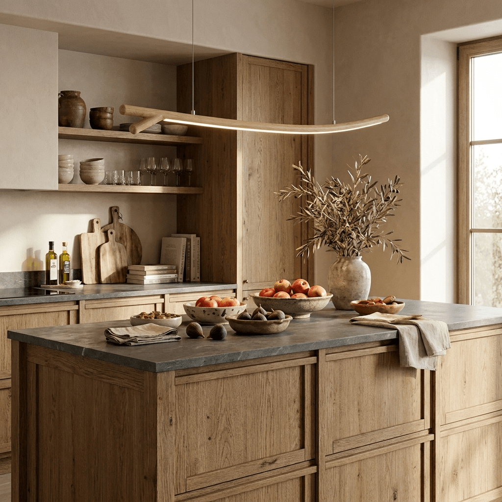 Sylorina hanglamp van walnoothout