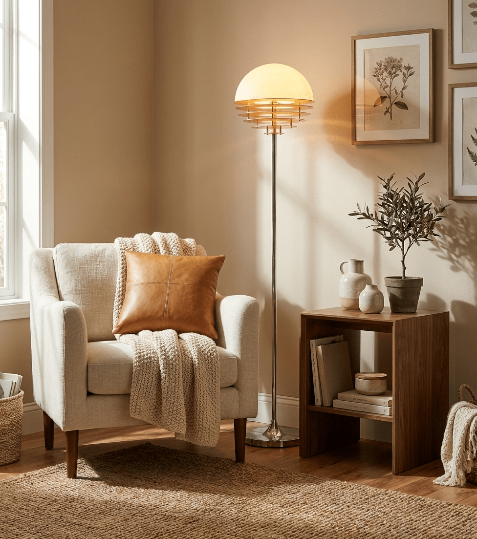 Calirena koepelvormige Louver vloerlamp