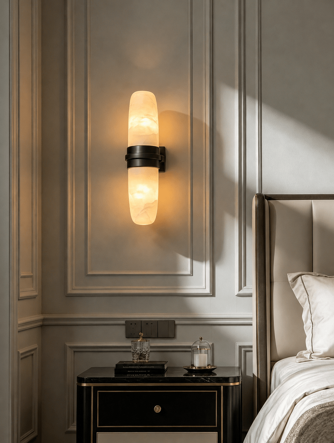 Slimme verticale wandlamp met buis