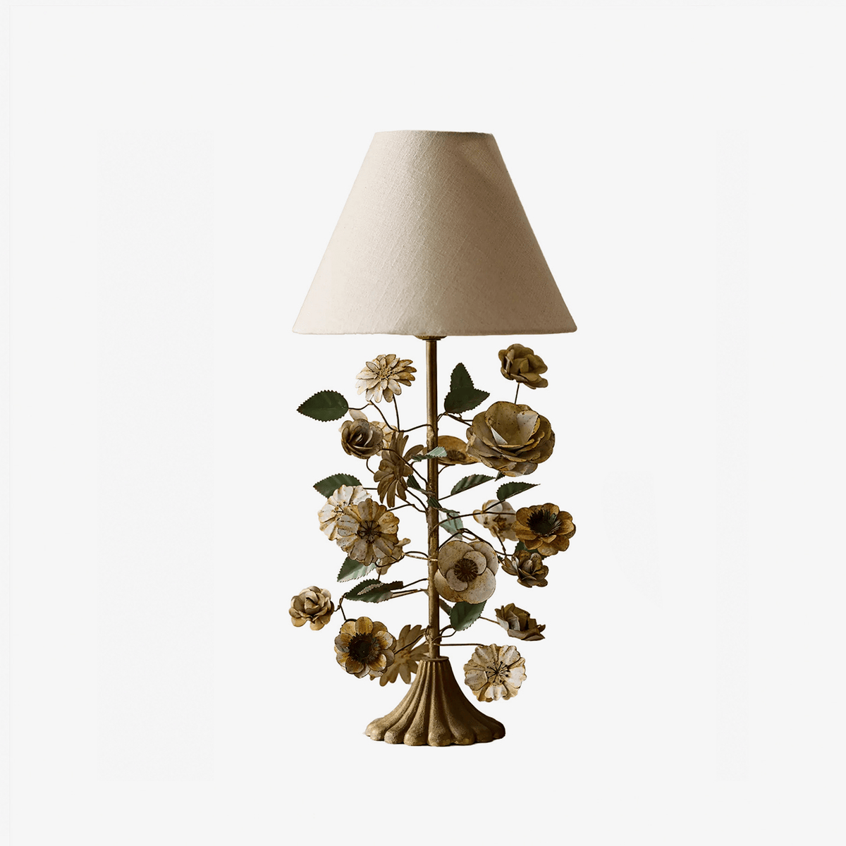 Sculpted Metal Floral tafellamp