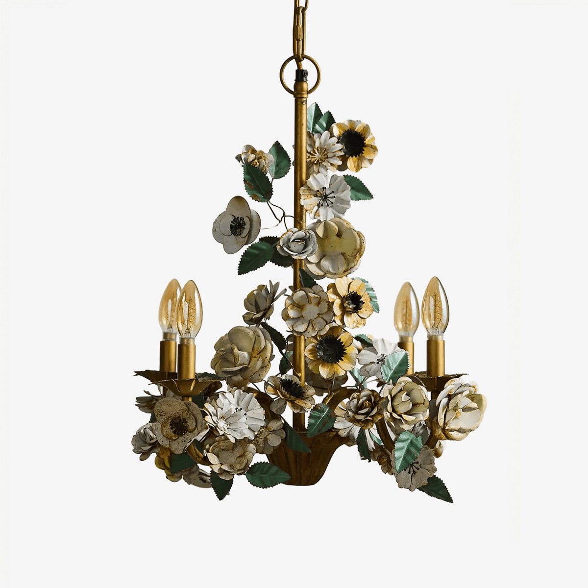Vintage Bloemen Kroonluchter