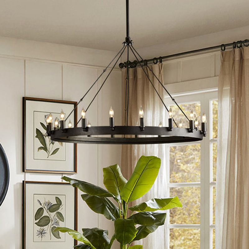 Alessio Industriele LED Hanglamp Zwart Metaal Woon/Slaapkamer Eettafel