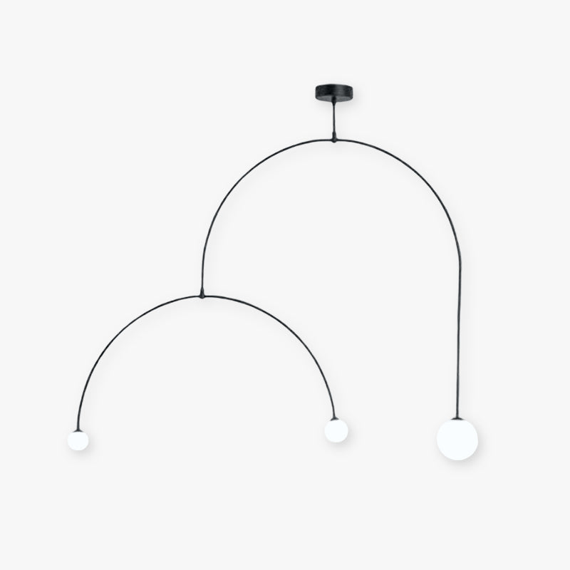 Avi Design Ronde Hanglampen Wit Zwart Metaal Eetkamer Slaapkamer