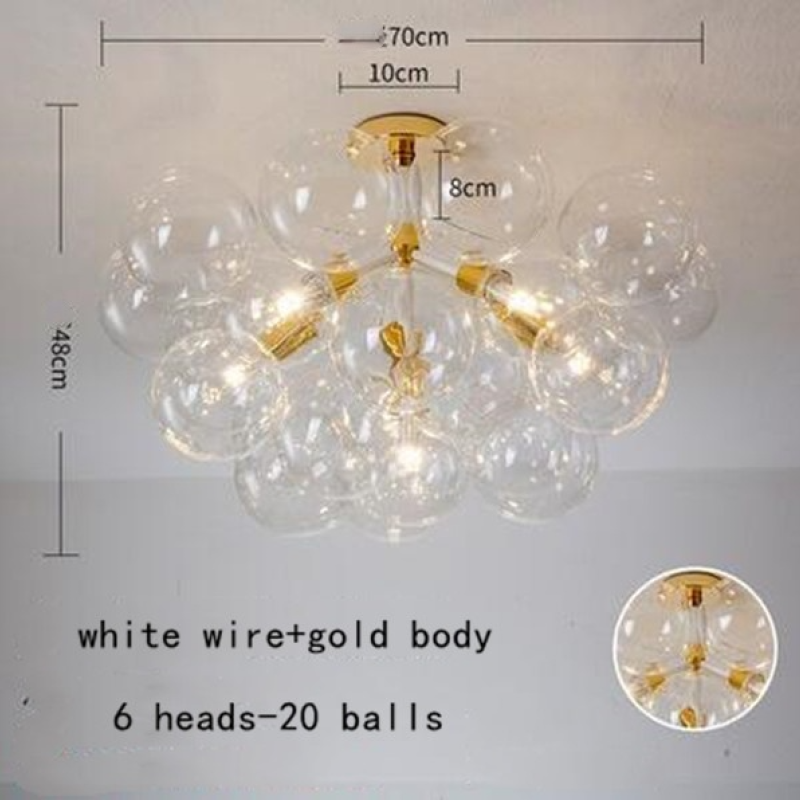 Valentina Hanglampen Transparante Bubbel Slaapkamer Woonkamer