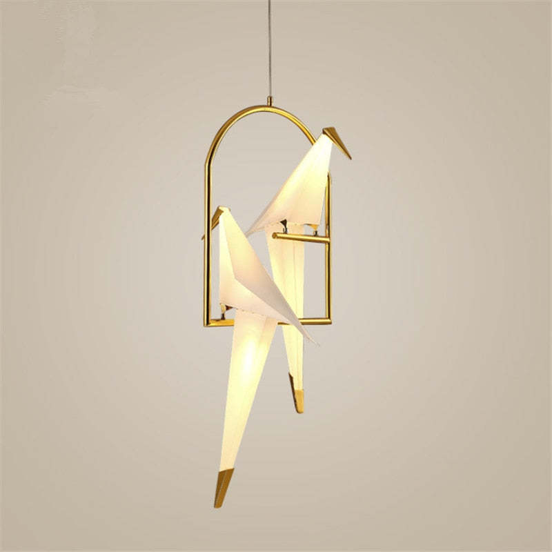 Clifford Design LED Duizend Kraanvogels Hanglampen Gouden Metaal Slaapkamer