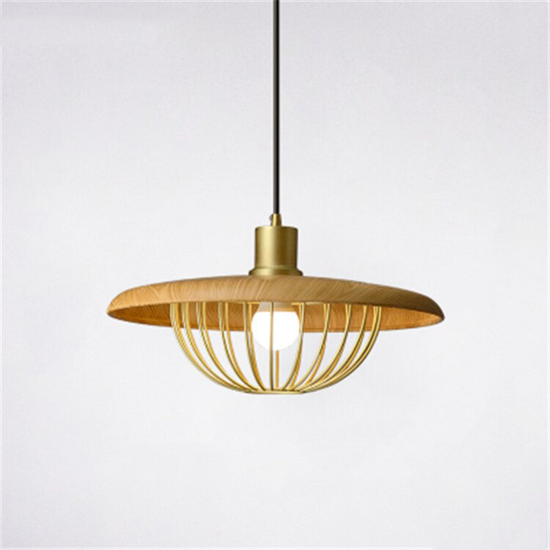Cairns Modern LED Hanglamp Goud/Bruin/Grijs/Bruin/Hout Metaal Woonkamer