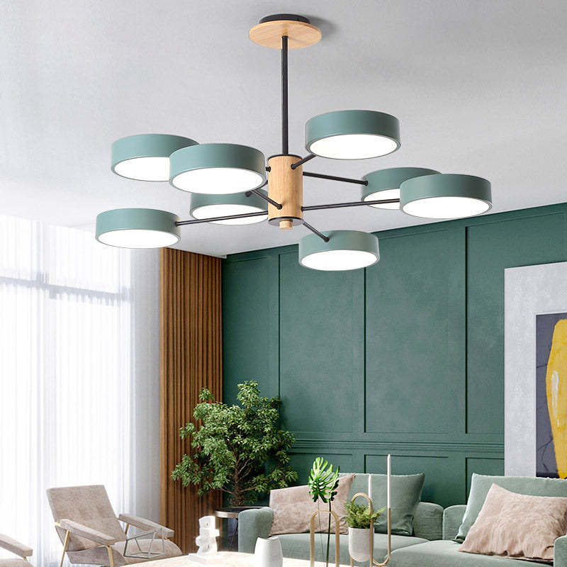 Sienna Art Deco Hanglampen Wit Groen Grijs Metaal Hout Woonkamer