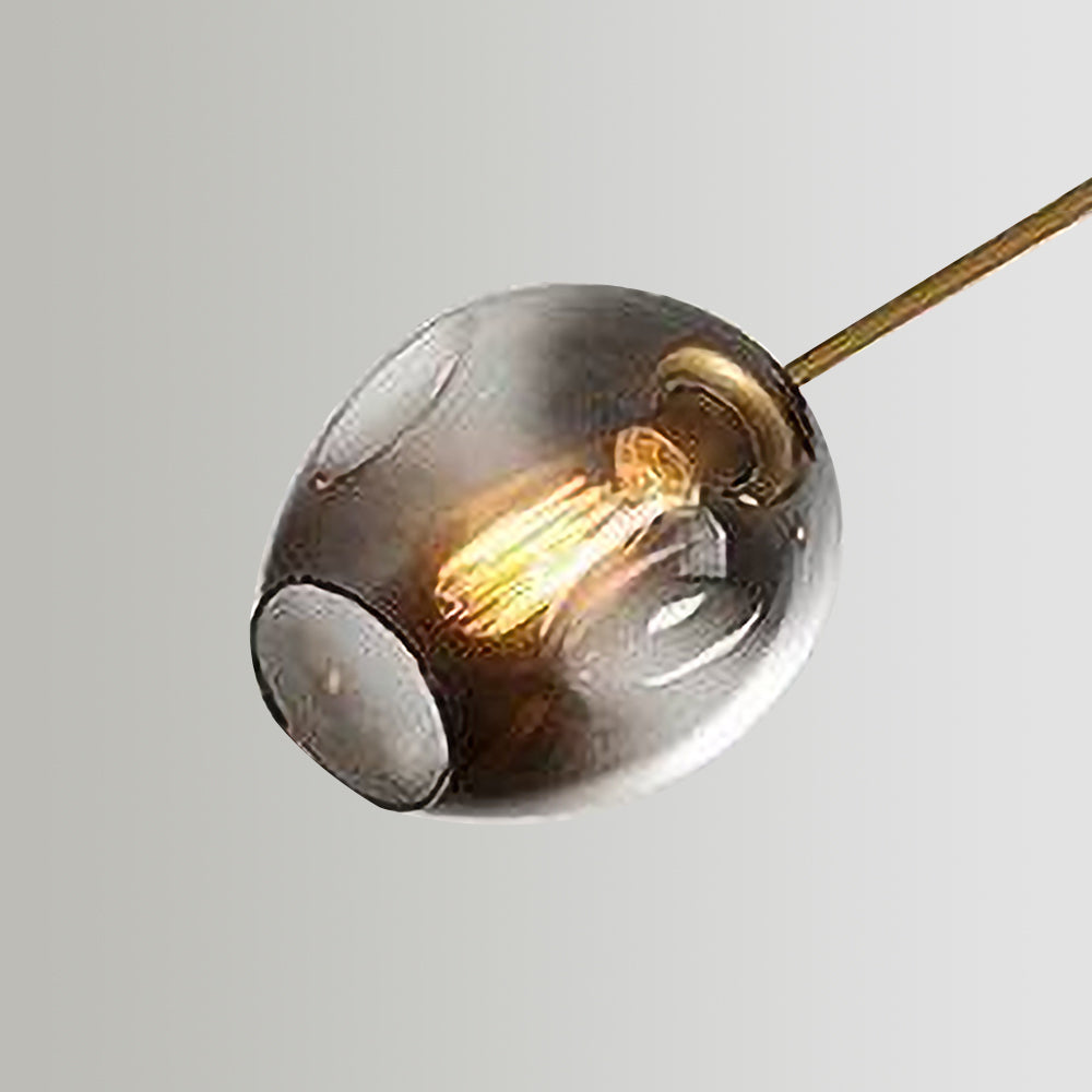 Valentina Moderne Bubbel LED Hanglamp Metaal/Glas Zwart/Goud Woonkamer/Slaapkamer