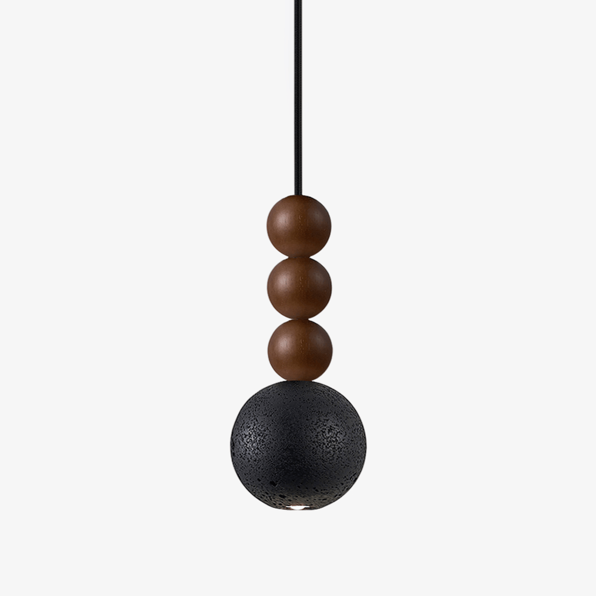 Tizn Zwart travertin Hout Moderne hanglamp