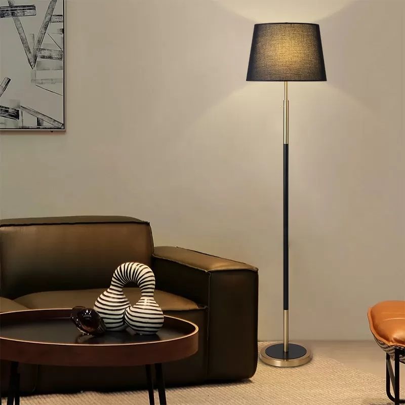 Eryn Moderne Cilinder Metalen Stoffen Vloerlamp Zwart/Wit/Rood/Beige Metaal/Stof Woonkamer/Slaapkamer