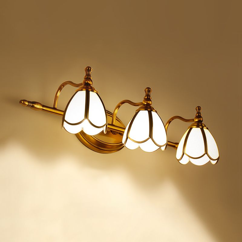 Félicie Design Bloem LED Wandlamp Metaal/Glas Geel/Wit Slaap/Woon/Badkamer
