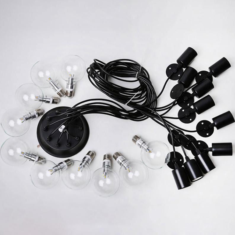 Alessio Retro Design Country Spider LED Hanglampen Metaal Zwart/Wit