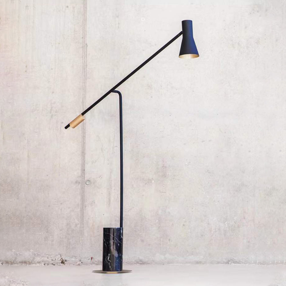 Carins Moderne LED Vloerlampe Zwart Marmer Metaal Slaapkamer Woonkamer