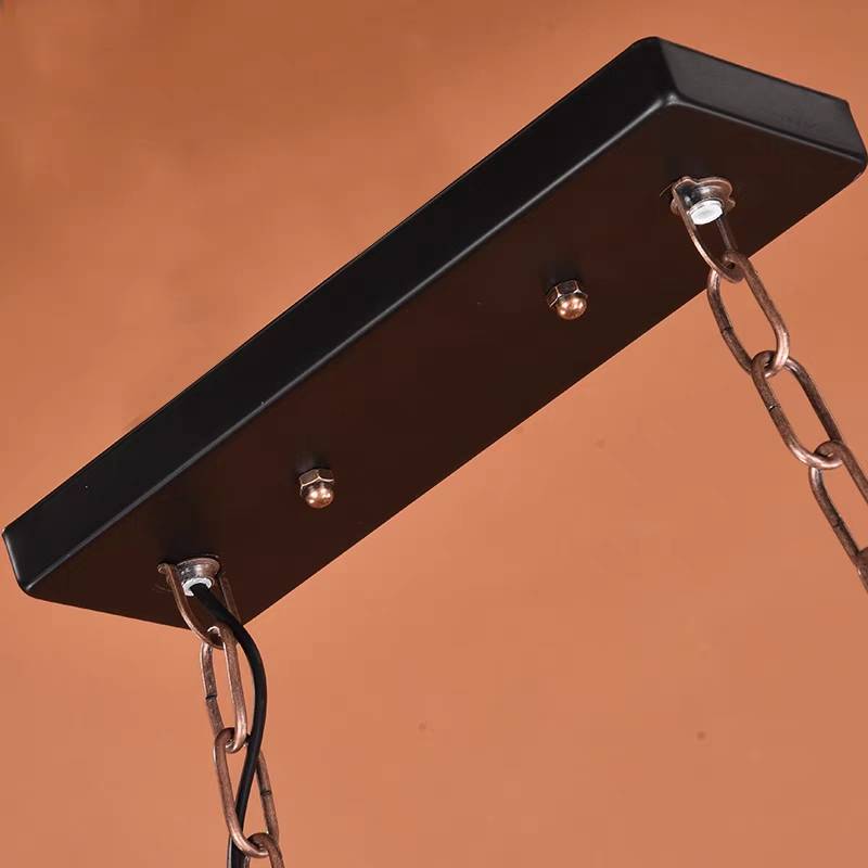 Austin Design Boerderij Hanglamp 6 Lantaarn Gitaar, Hout/Metaal, Woonk/Eetkamer