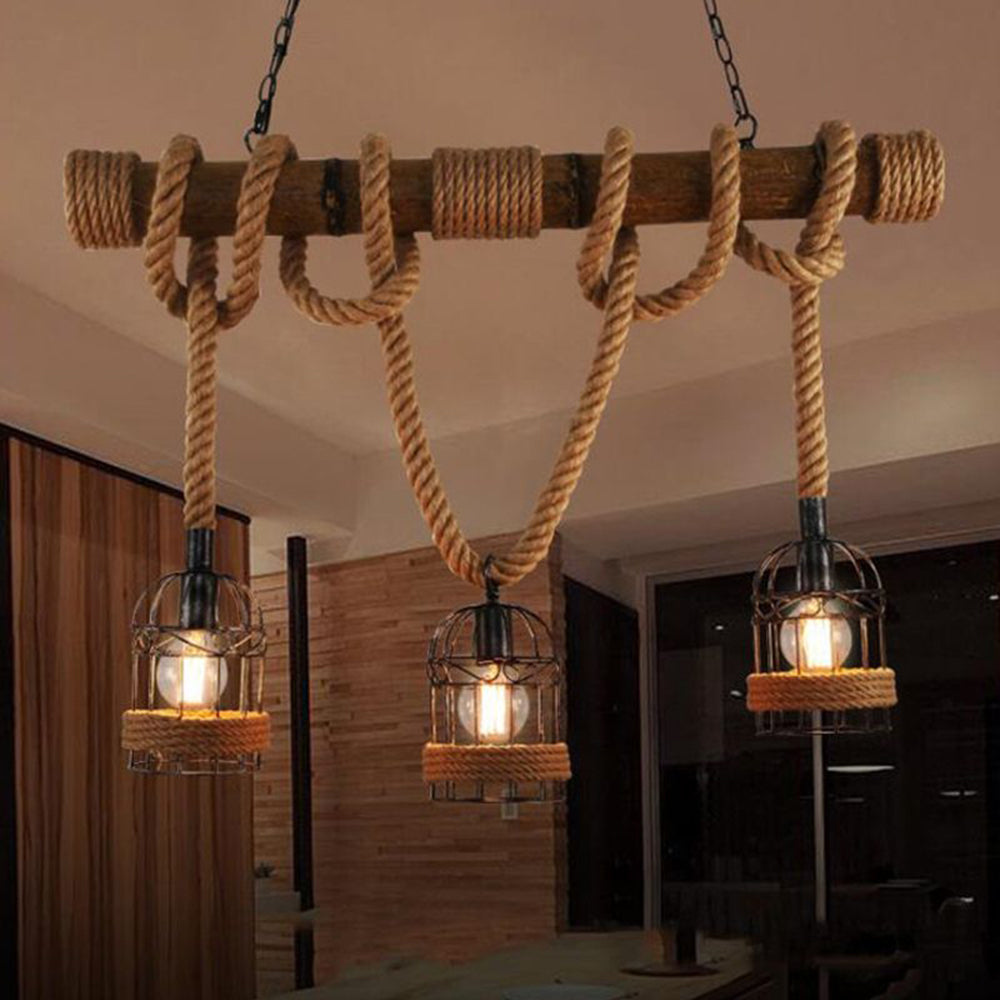 Alessio Retro Design LED Hanglampen Metaal Hout Woonkamer Eetkamer