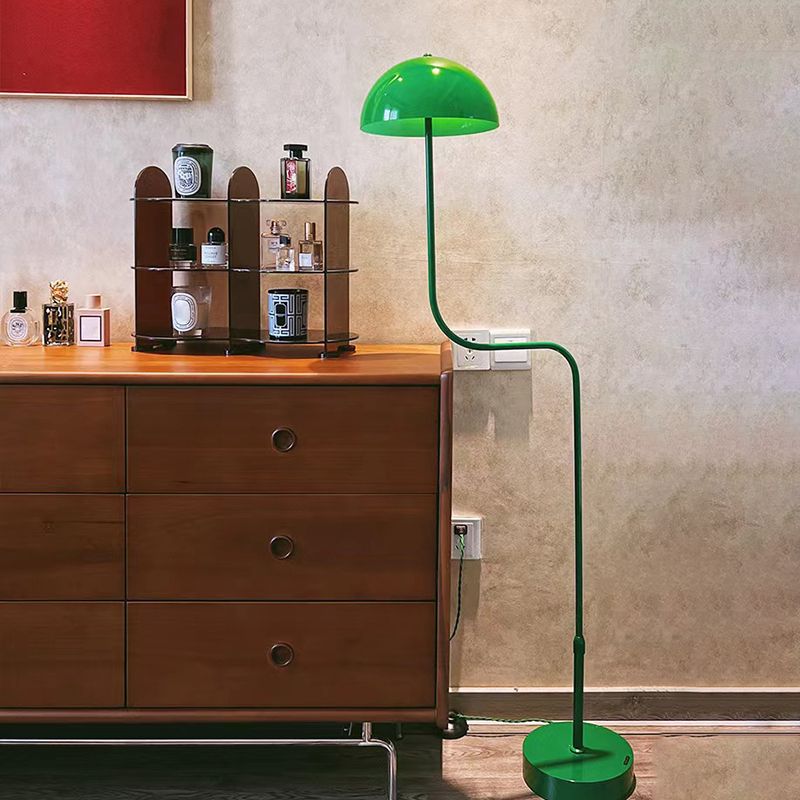 Salgado Moderne Design Vloerlamp Paddestoel Midden Eeuwenoud Boog Metaal/Glas Groen Eetkamer