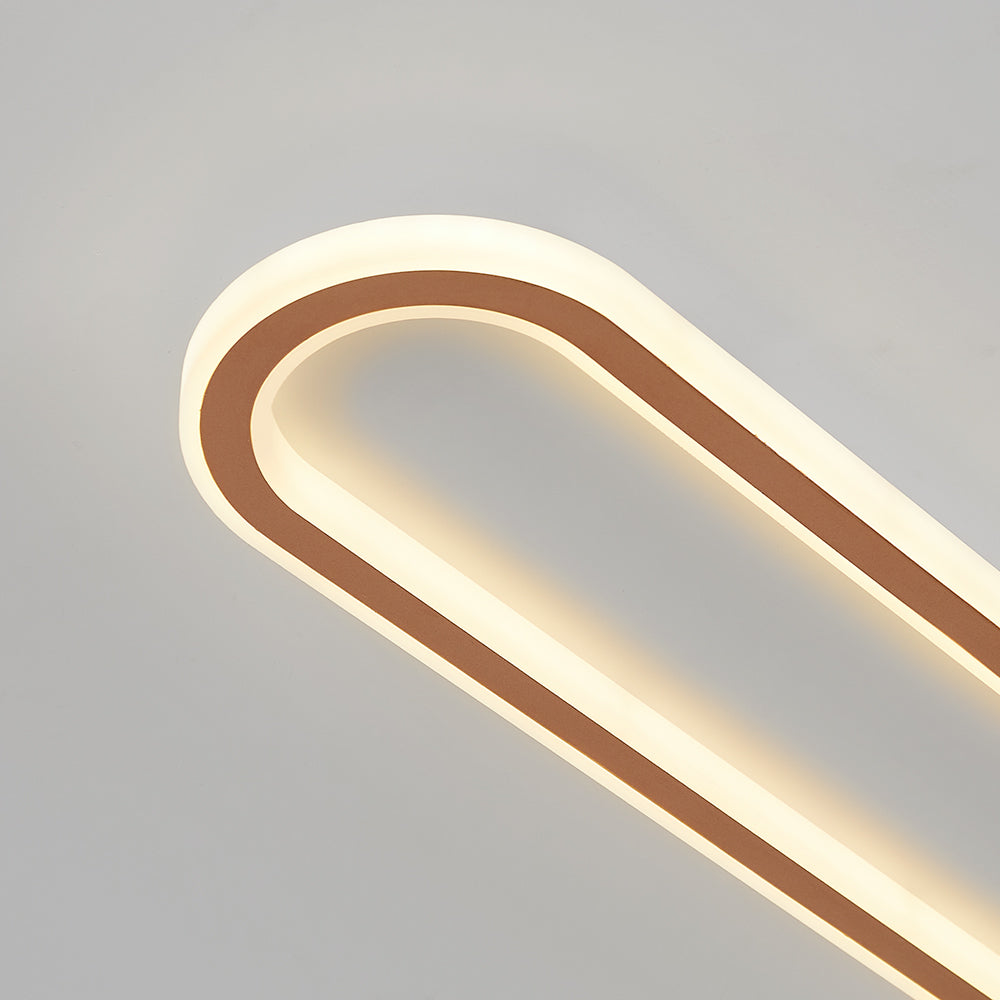Quinn Minimalistisch Elliptische LED Plafondlamp Metaal/Acryl Zwart/Goud/Roségoud