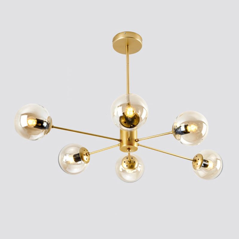 Valentina Nordic Bollen LED Hanglamp Zwart Goud Woonkamer Eettafel