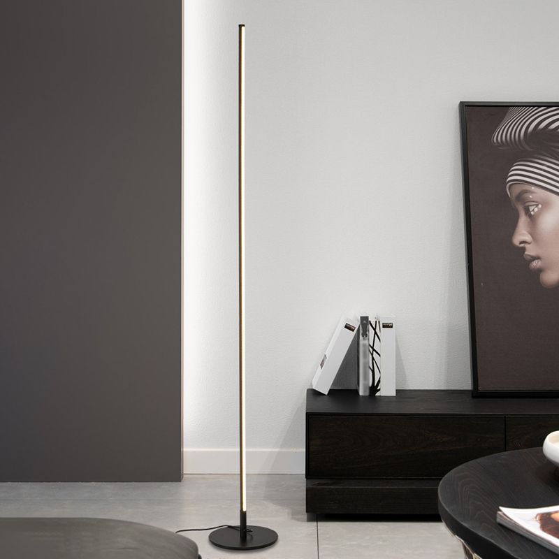Edge Modern Industriele LED Vloerlamp Zilver/Goud/Zwart Woon/Slaapkamer Metaal&Silicagel