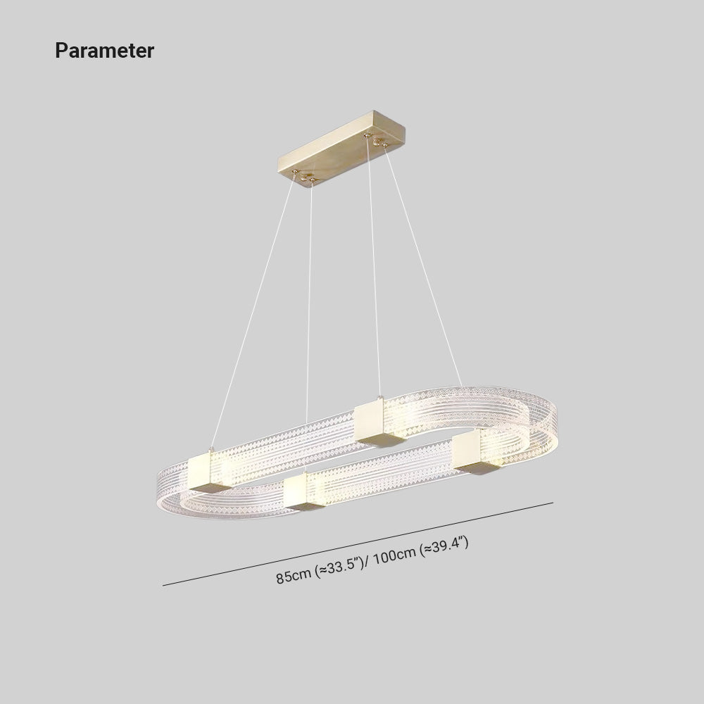 Evette Modern Ronde/Ovaal LED Hanglamp Acryl/Metaal Goud Slaap/Woon/Eetkamer