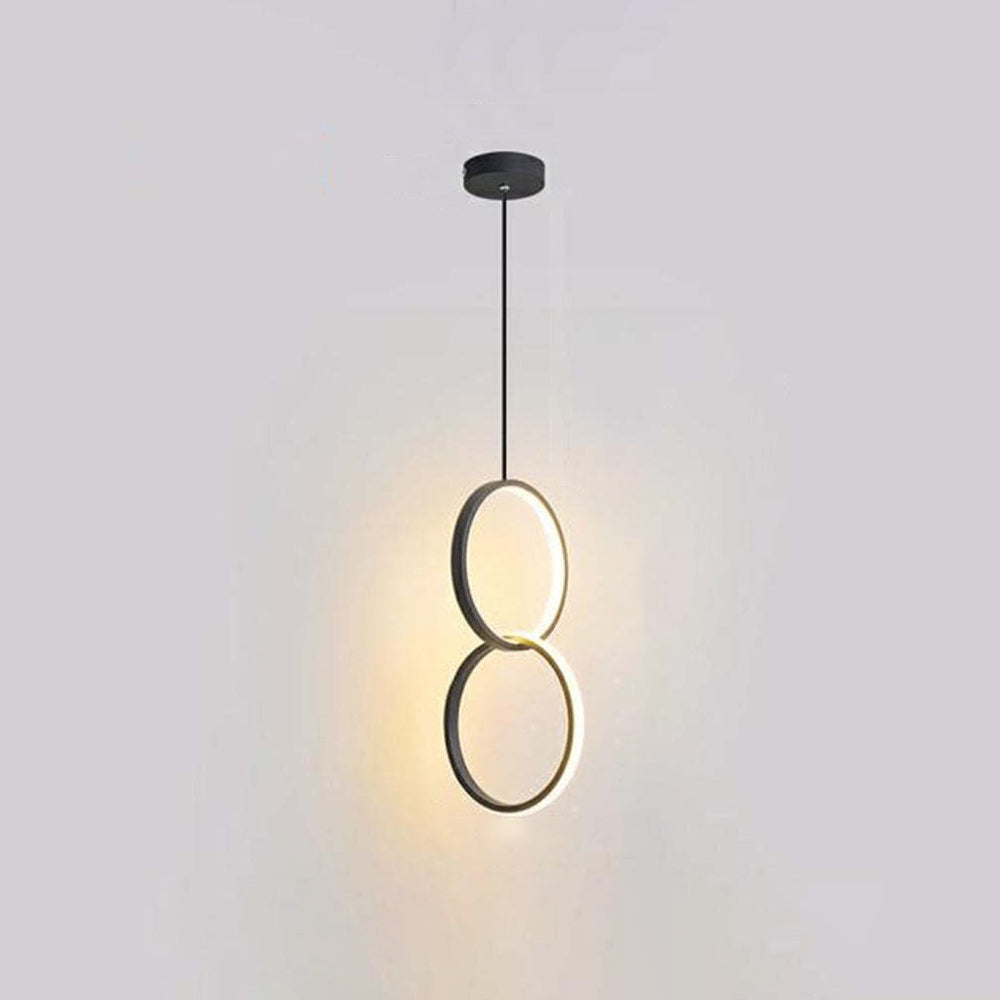 Nyla Moderne Rond LED Hanglampen Metaal/Acryl Zwart/Wit Woonkamer/Slaapkamer