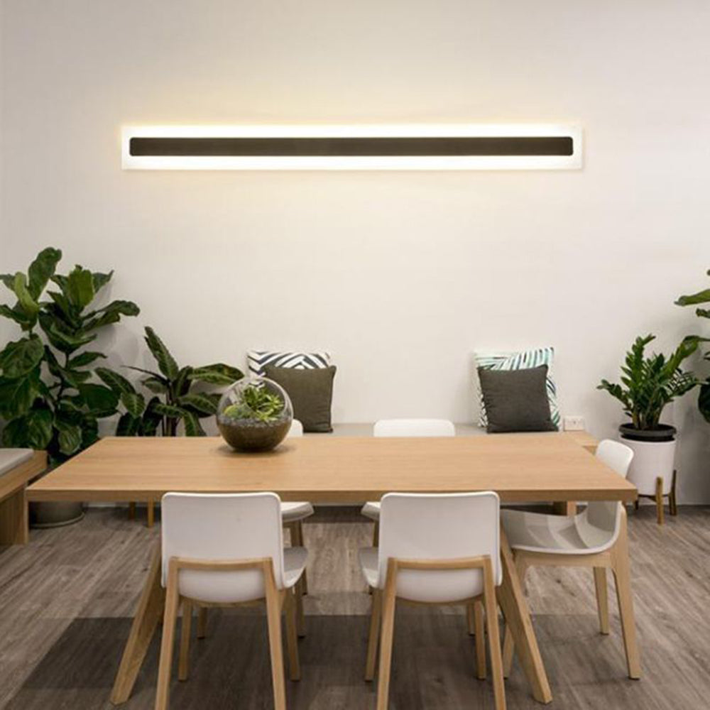 Edge Modern Minimalistische Lineaire Metaal/Acryl Wandlamp Zwart