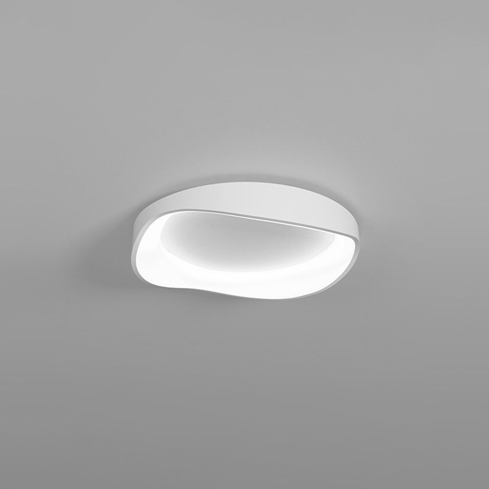 Arisha Modern Wave Flush Mount Ceiling Light, Living Room, White