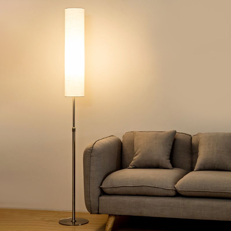 Eryn Moderne Cilindervormige Vloerlamp Metaal/Stof Slaapkamer