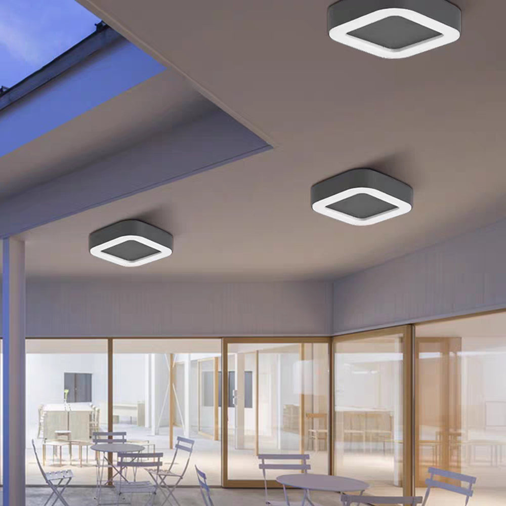 Orr Modern Rond Rrote LED Plafondlampen Witte Metal Woonkamer