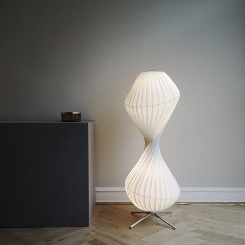 Renée Moderne Geplooide Stoffen Metalen Vloerlamp Metaal/Stof Slaapkamer/Kinderkame