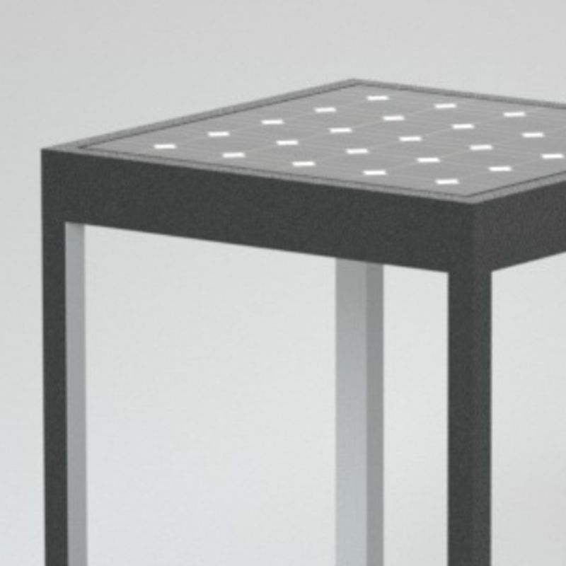 Riley Moderne LED Kubus Buitenlamp Zonne Metaal Zwart Tuin/Stoeprand/Balkon