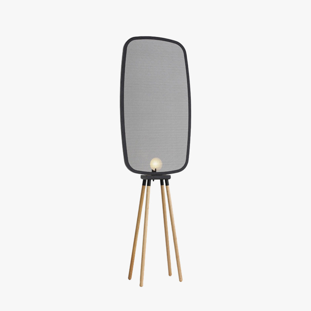 Cooley Moderne LED Vloerlamp Zwart Metaal Hout Woonkamer Slaapkamer