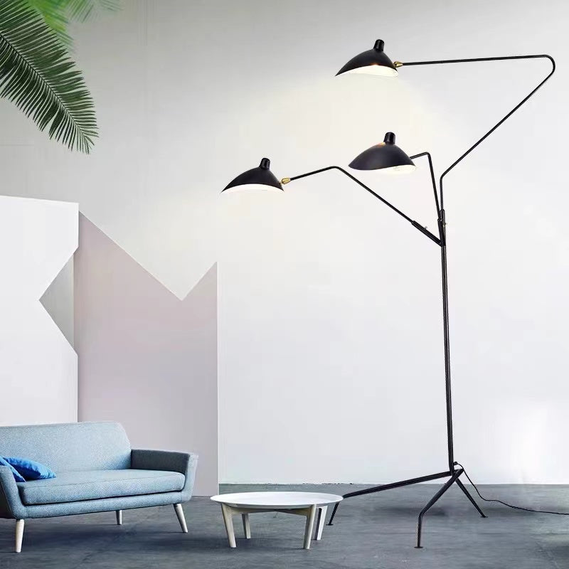 Schmitt Grote LED Vloerlampen Zwart Metaal Woonkamer Studiekamer