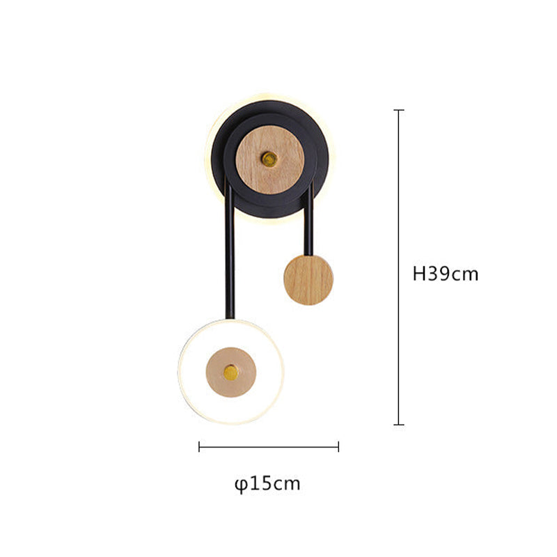 Nielsen Design LED Wandlampen Wit Zwart Metaal Hout Eetkamer Slaapkamer