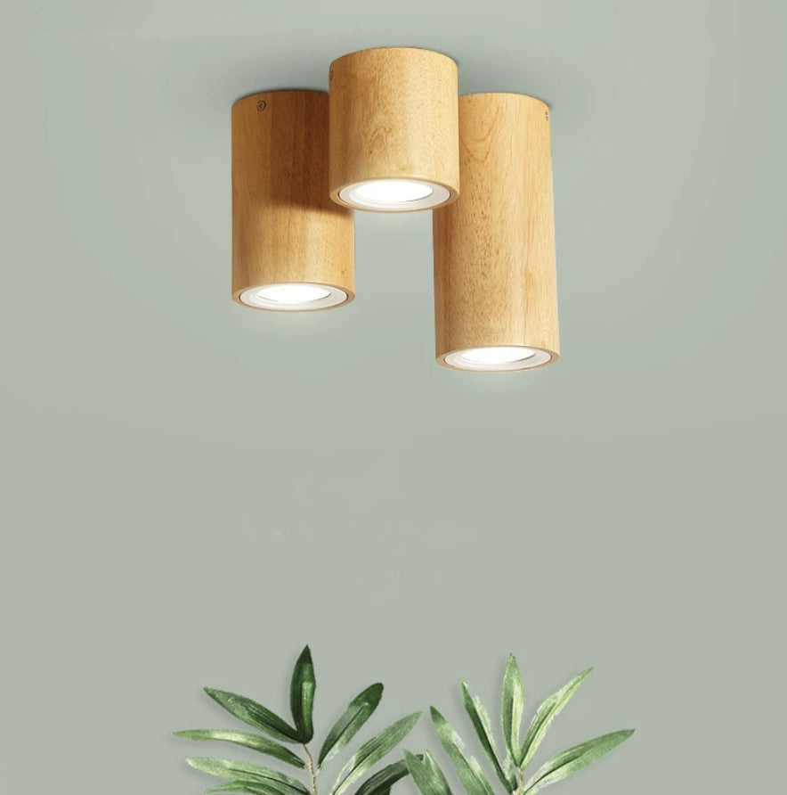 Ozawa Kleine LED Plafondlampen Hout Metaal Woonkamer Eetkamer