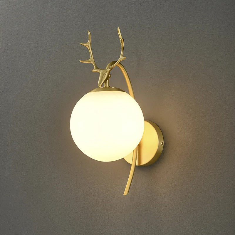 Valentina Ronde LED Wandlamp Goud Zwart Metaal Glas Eetkamer Slaapkamer