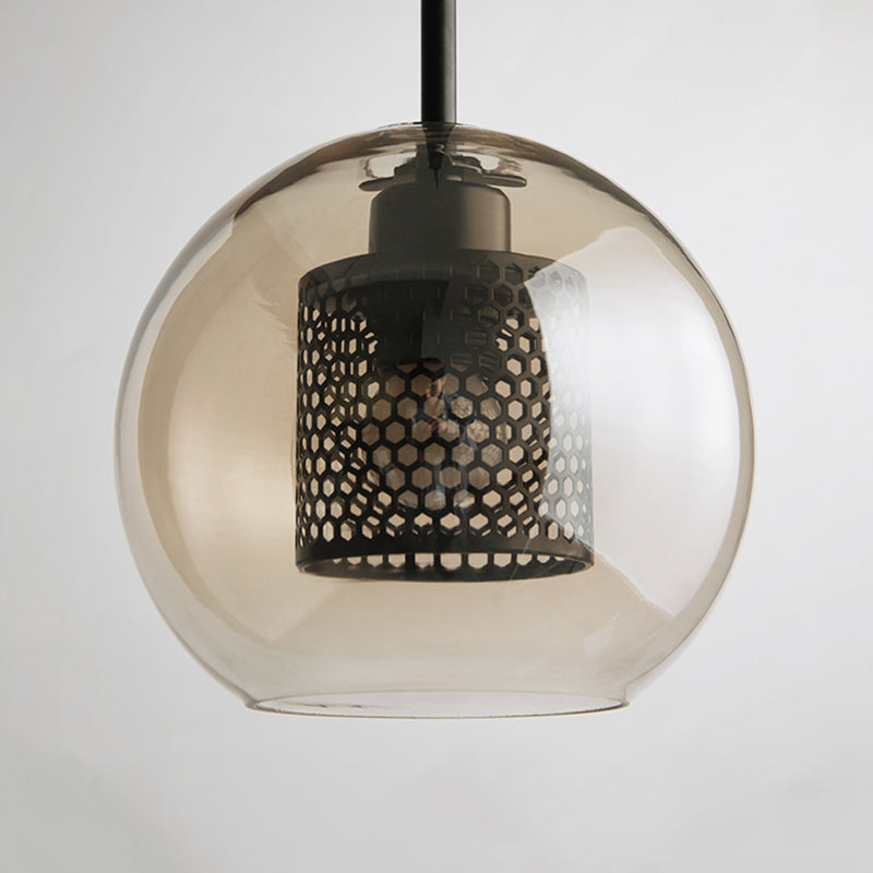 Oneal Retro Ronde LED Hanglampen Gouden Metaal Glas Woonkamer