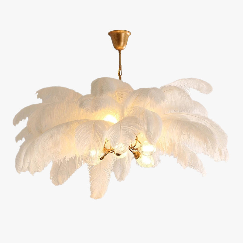 O'Moore Scandinavische Luxe Hanglampen Messing Veren Slaapkamer