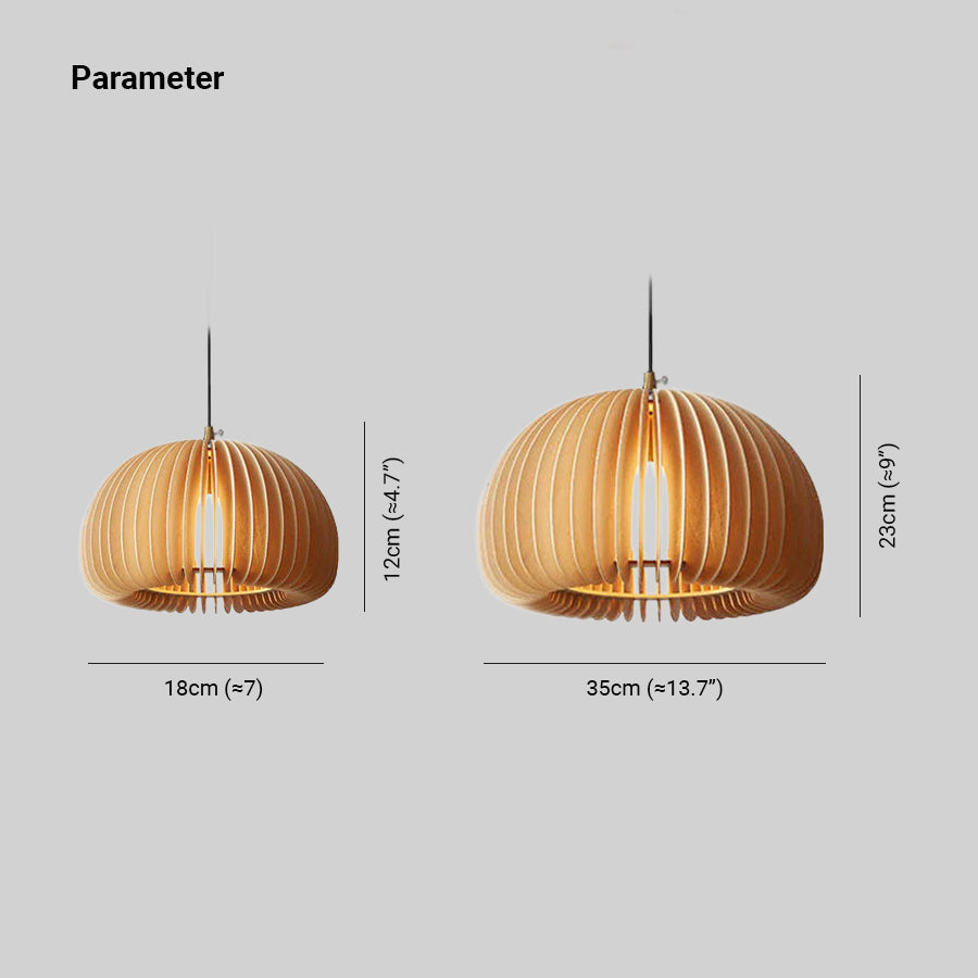 Ozawa Moderne Design Ronde LED Hanglamp Hout Woonkamer Keuken