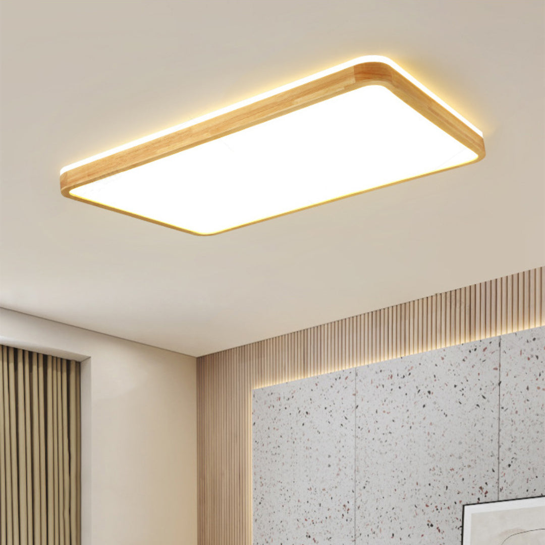 Ozawa Design Ronde LED Plafondlamp Hout Glas Woonkamer Slaapkamer