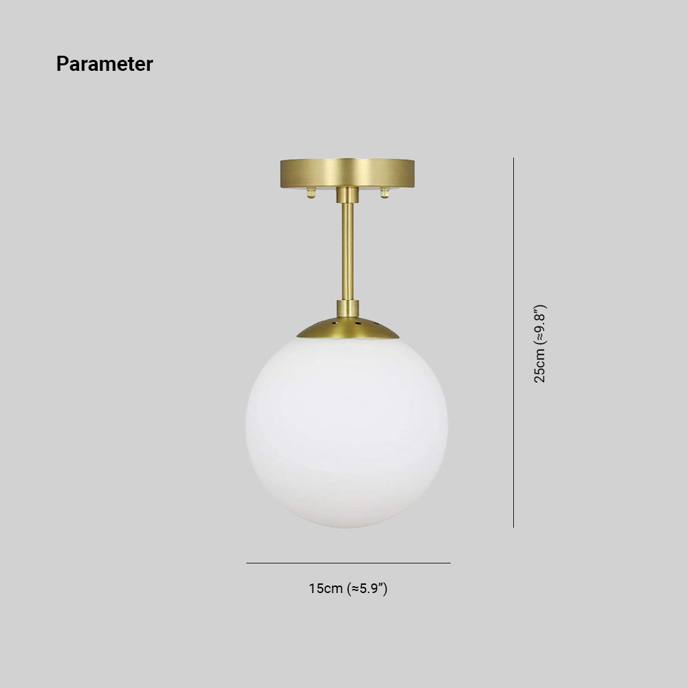 Valentina Kleine Ronde LED Plafondlampen Zwart Metaal Glas Eetkamer