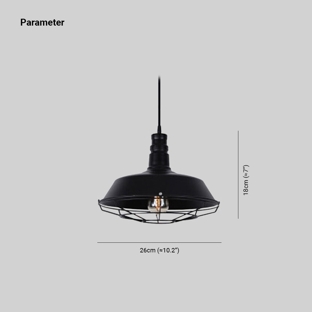 Alessio Rustieke Industriële Hanglamp Voor Zwart En Roest