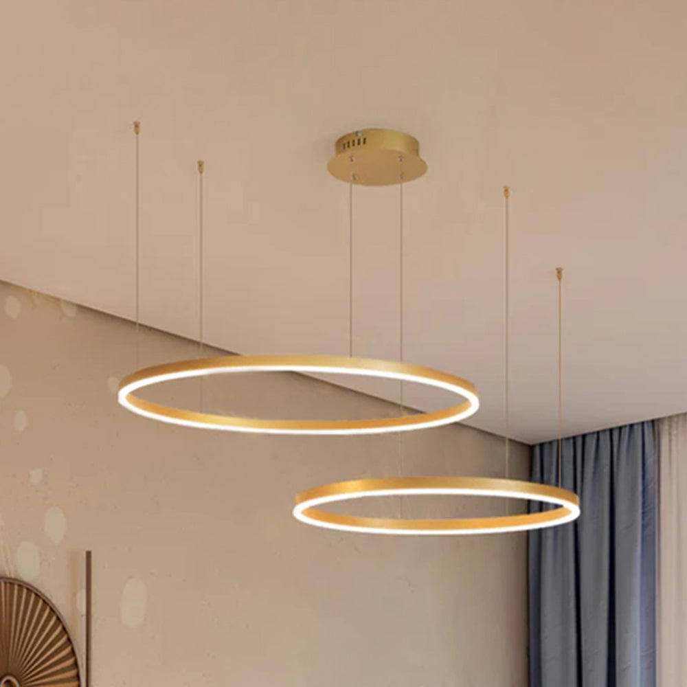 Arisha Moderne Grote Hanglampen Wit Metaal Slaapkamer Woonkamer Tir-Cirkel
