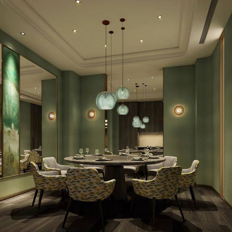 Hailie Design LED Hanglamp Groen Metaal/Glas Slaapkamer/Eetkamer