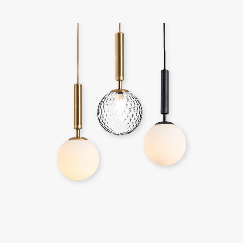 Valentina Modern LED Hanglampen Zwart Wit Metaal Glas Eetkamer