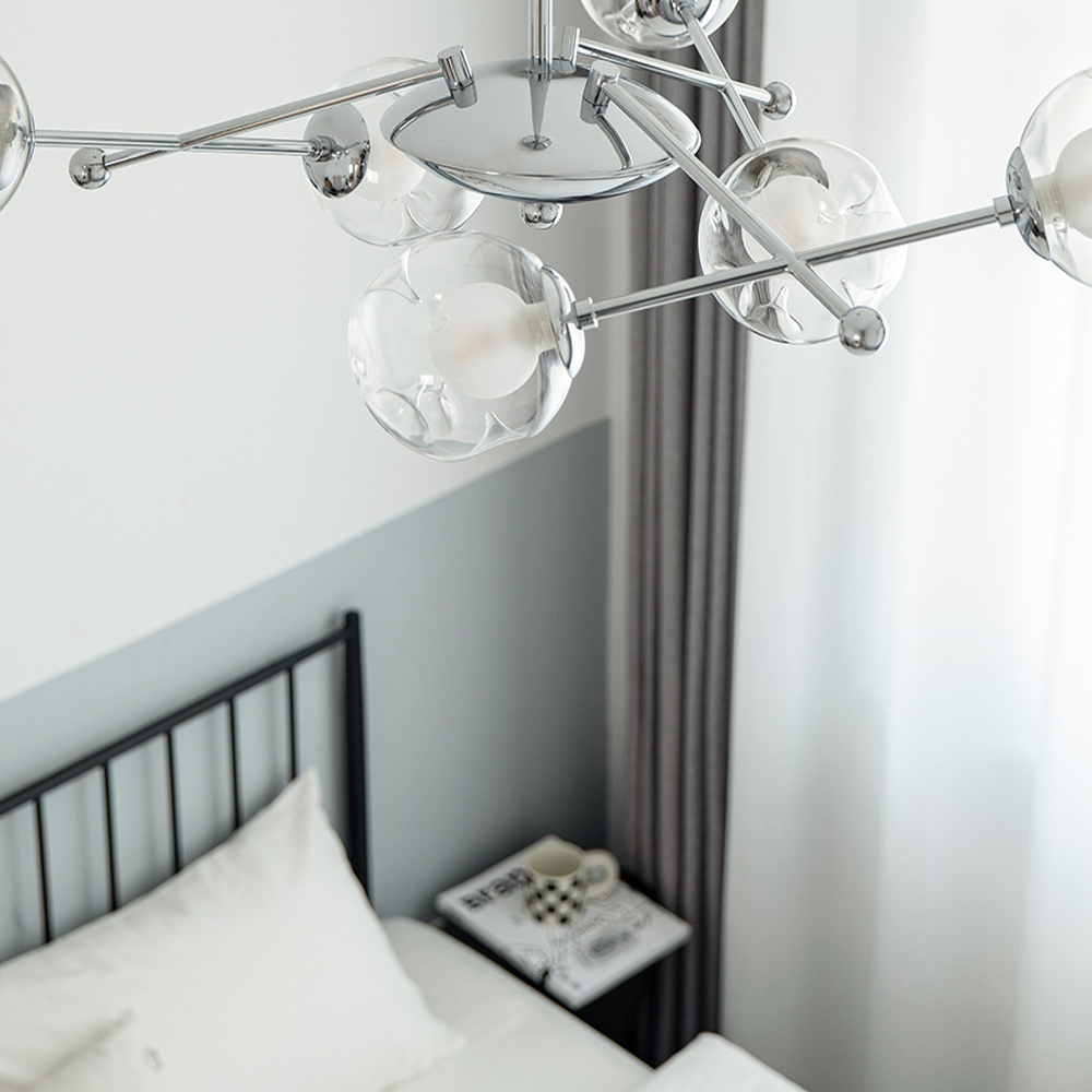 Valentina Nordic Bauhaus Kroonluchters Metaal Glas Woonkamer